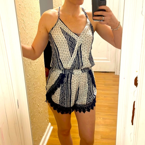 Geometric Designed Romper - Picture 1 of 2